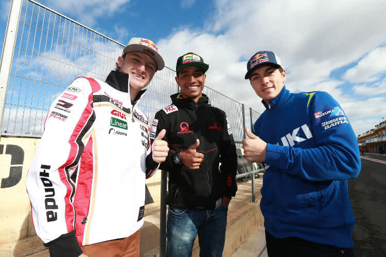 Jack Miller, Yonny Hernandez und Maverick Viñales