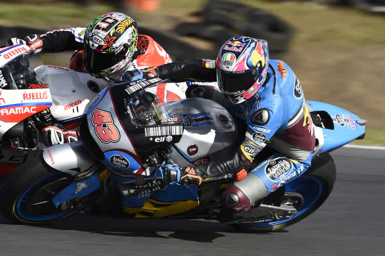 Im Rennen: Jack Miller (43) wehrt sich gegen Danilo Petrucci