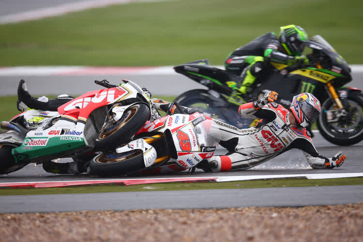 Zuletzt Ärger für Cal Crutchlow in England: Teamkollege Jack Miller (43) räumte ihn ab 
