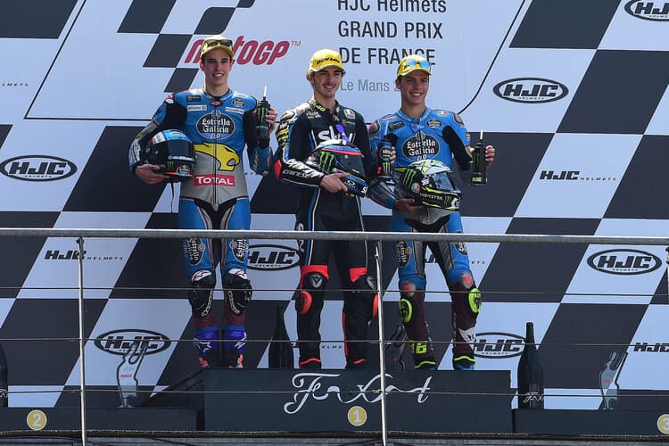 Alex Márquez, Francesco Bagnaia und Joan Mir