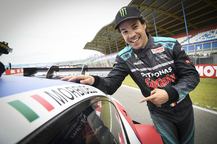 Breites Grinsen: Franco Morbidelli strahlte nach seiner DTM-Testfahrt  