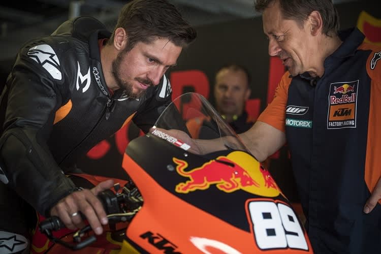 Marcel Hirscher mit Red Bull-KTM-Teammanager Mike Leitner