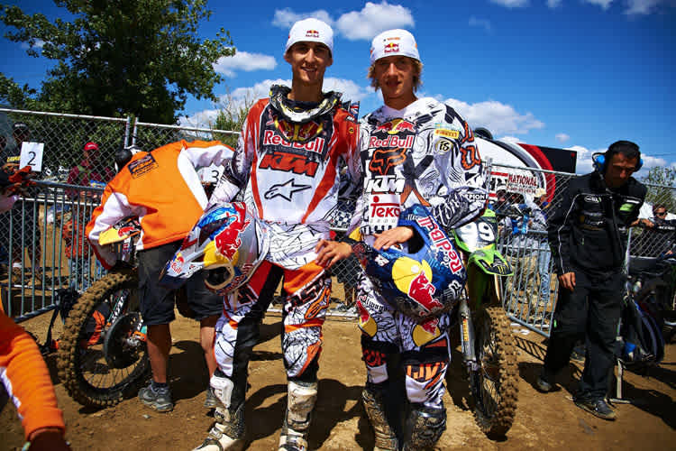 Glen-Helen-GP 2011: Marvin Musquin (li.) nahm als Gastfahrer teil, Ken Roczen war auf dem Weg zum MX2-WM-Titel
