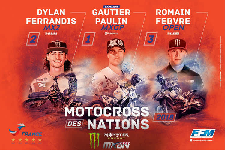 Team Frankreich ist für das Motocross der Nationen 2015 offiziell nominiert