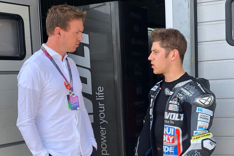 Julian Nagelsmann mit Marcel Schrötter