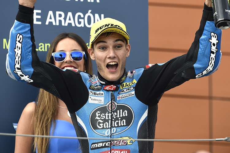 Jorge Navarro nach seinen zweiten Saisonsieg in Aragón