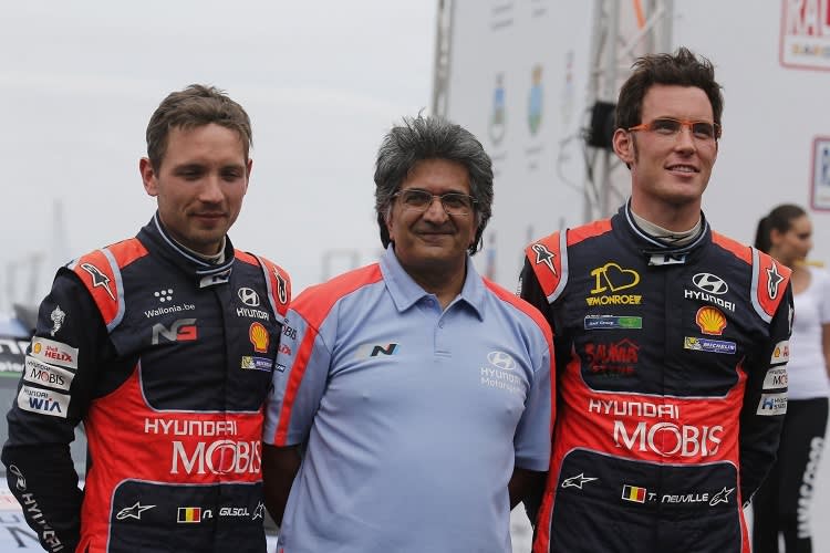 Nicolas Gilsoul (li.), Michel Nandan und Thierry Neuville (re.)