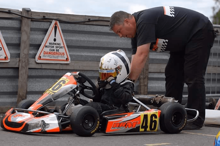 Kart-Knirps Lando Norris mit der 46