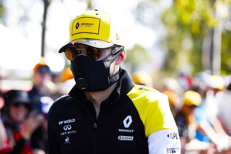 Esteban Ocon in Australien mit Maske