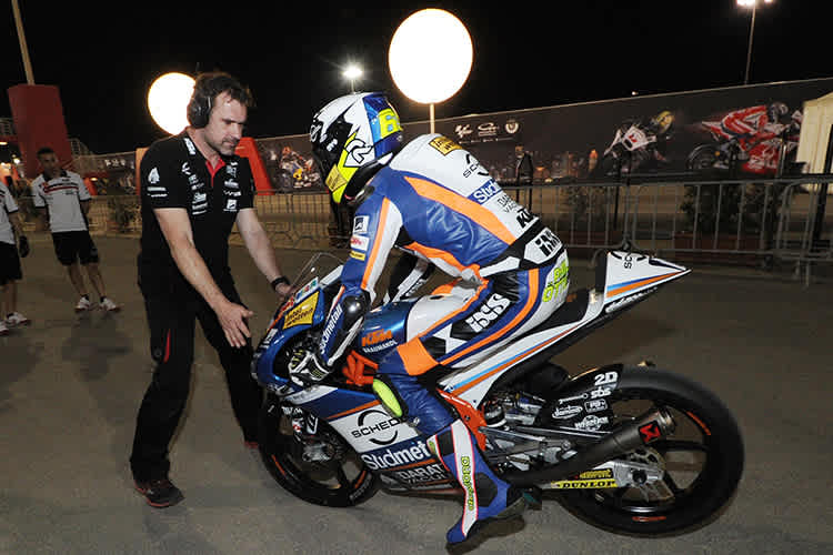 KTM-Pilot Philipp Öttl mit seinem neuen Mechaniker Steffen Rüdiger
