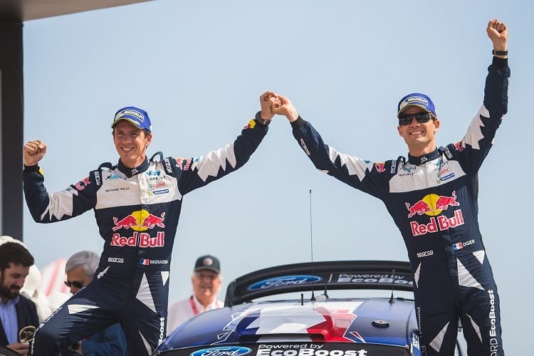Die Sieger Julien Ingrassia (li.) und Sébastien Ogier