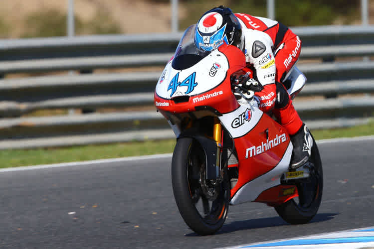 Miguel Oliveira beim Mahindra-Test im November 2013 in Jerez