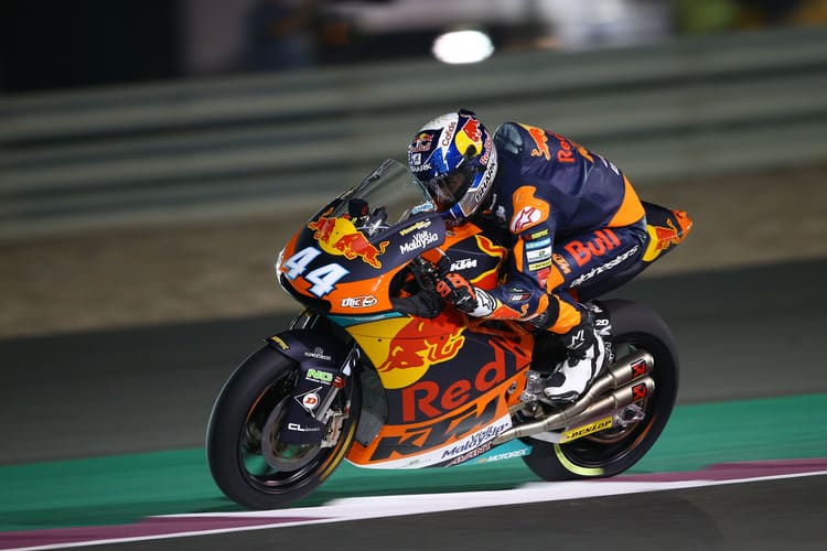 Am Donnerstag in Katar: Miguel Oliveira mit zwei Auspuffendrohren