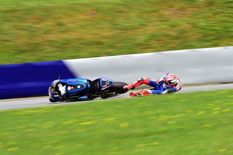 Mattia Pasini stürzte im FP1