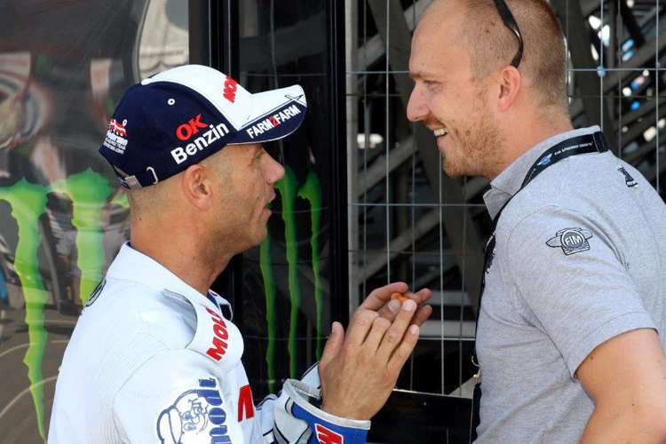 Nicki Pedersen (li.) mit Torben Olsen