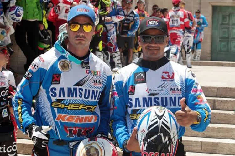 Das Überraschungsteam von Sherco: Juan Pedrero (li.) gewann Etappe 4, Alain Duclo ist Gesamt-Vierter