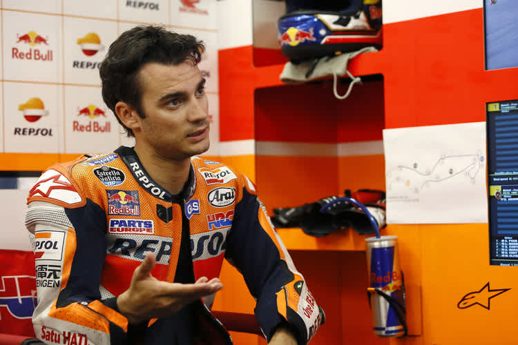 Dani Pedrosa: Nach Sturz nur auf Platz 4.