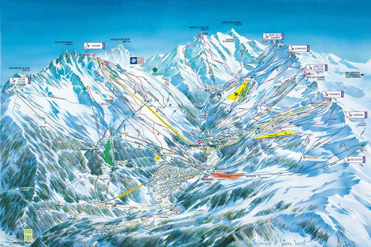 Das Skigebiet von Meribel