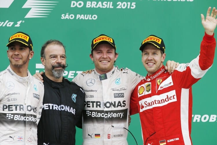Das Podium in Brasilien