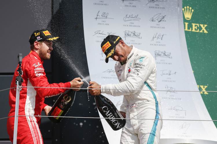 Sebastian Vettel und Lewis Hamilton