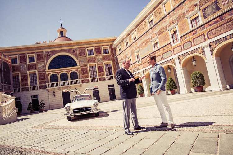 Nico Rosberg und Fürst Albert unternahmen eine Ausfahrt im Mercedes-Benz SL 300 Gullwing