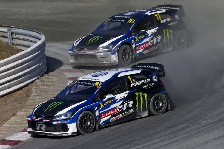Champion Johan Kristoffersson und Petter Solberg