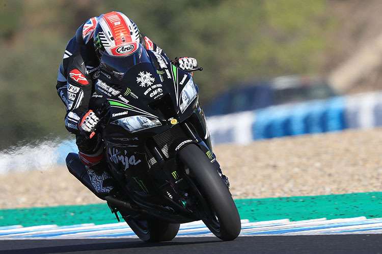 Jonathan Rea auf dem Kawasaki-Superbike in Jerez
