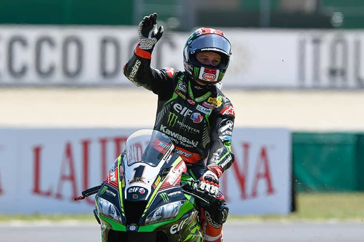 Jonathan Rea jubelte in Misano über seinen zehten Saisonsieg