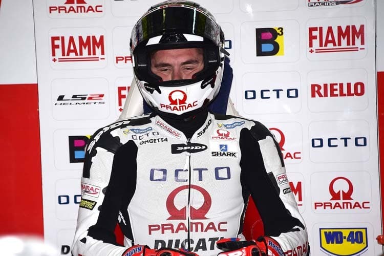 Scott Redding in der Box des Pramac-Teams