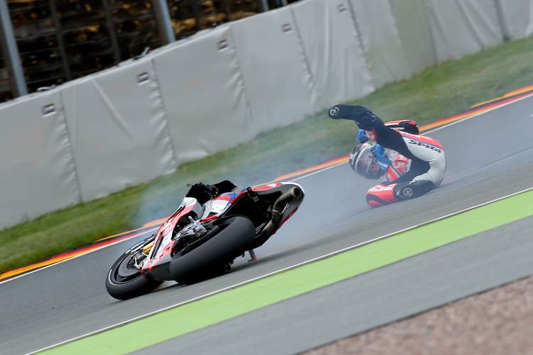 Crash von Scott Redding im FP1 am Freitag in Sachsen