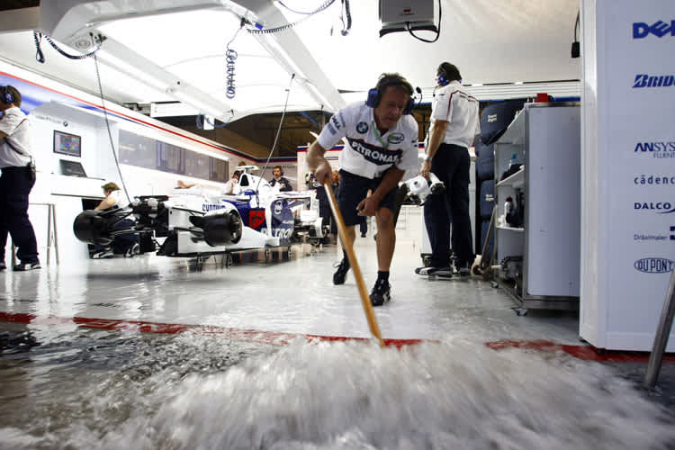 2008 bestimmte der Regen das Programm...