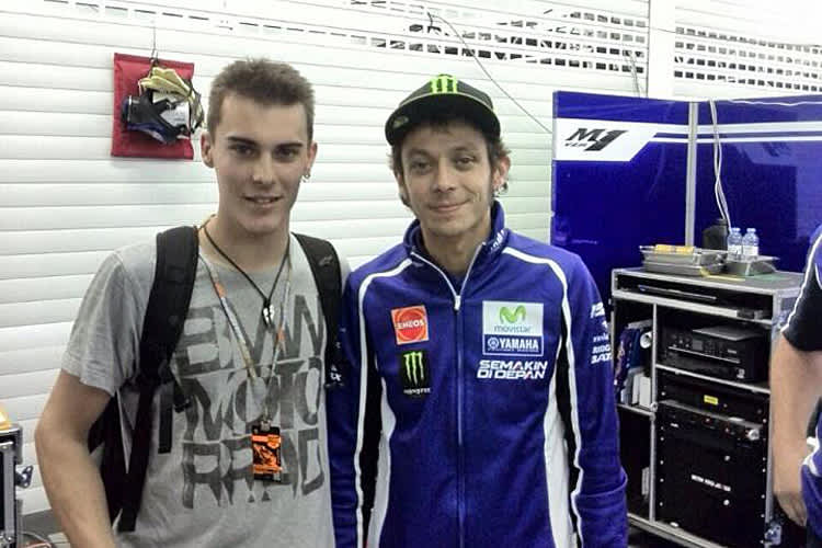 Reiterberger (li.) mit 200 Puls neben Valentino Rossi