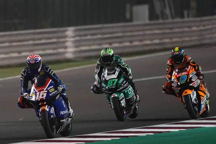 Im Rennen: Joe Roberts (16) vor Gardner (87) und Navarro (9)