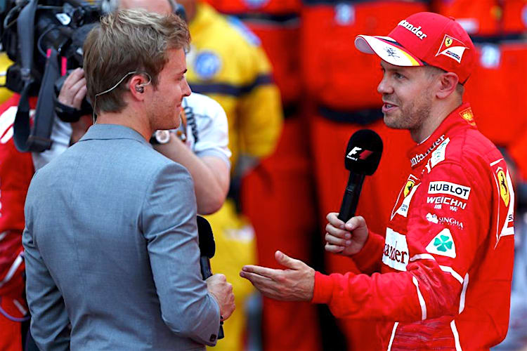 Nico Rosberg und Sebastian Vettel 2017 in Monaco