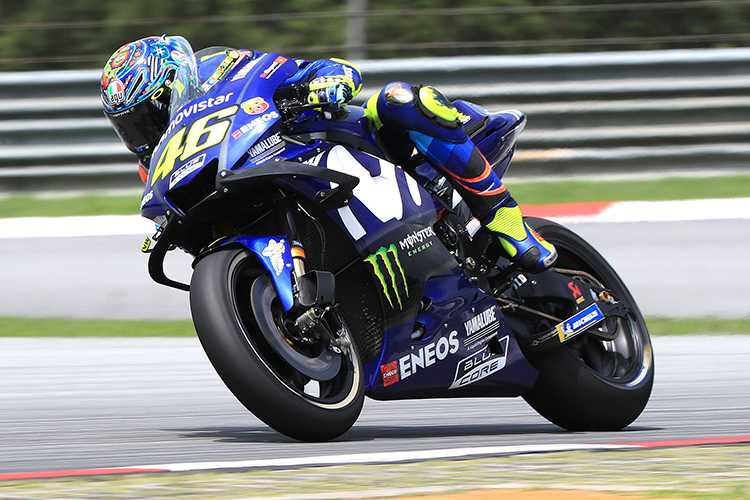 Auch Valentino Rossi muss sich jetzt mit den voluminösen Flügeln anfreunden