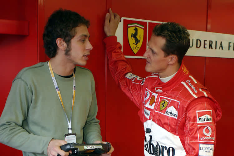 Valentino Rossi und Michael Schumacher