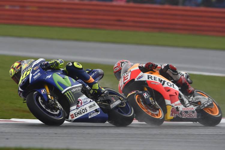 Silverstone: Marc Márquez biss sich an Rossi die Zähne aus