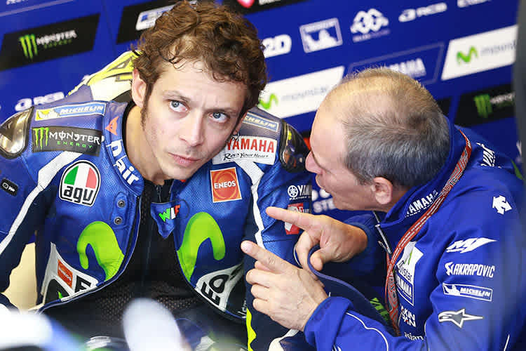 Valentino Rossi mit seinem Riding Coach Luca Cadalora