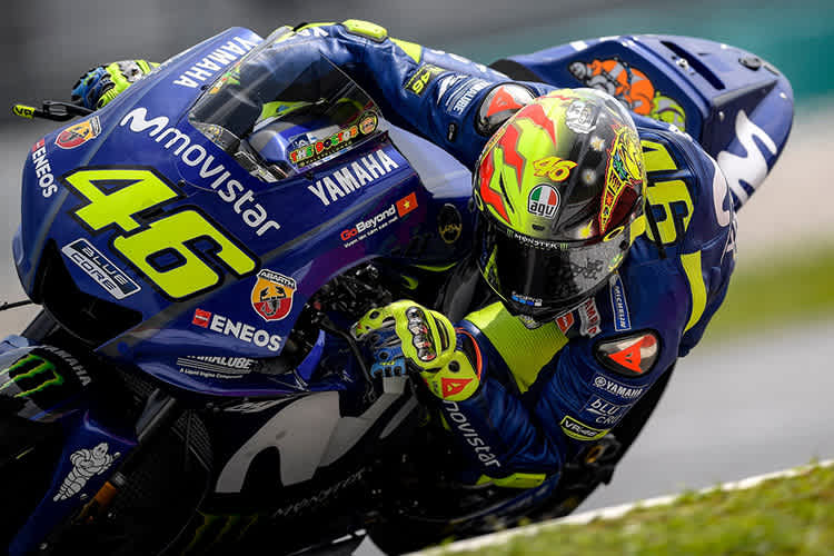 Valentino Rossi mit dem «SoleLuna»-Helm 