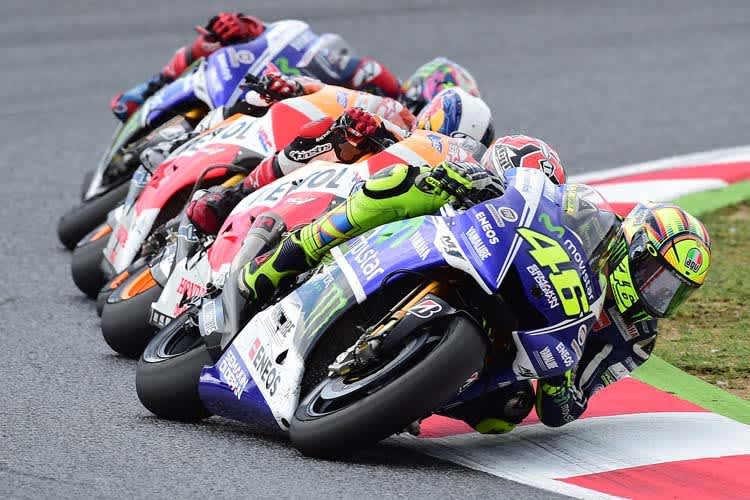 Vier WM-Kandidaten: Rossi, Márquez, Pedrosa und Lorenzo