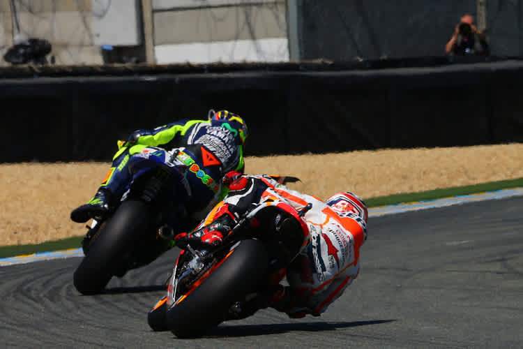 Valentino Rossi in Le Mans vor Marc Márquez: Im Ziel sah es anders aus
