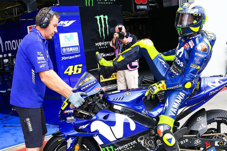 Valentino Rossi beim Aragón-Test