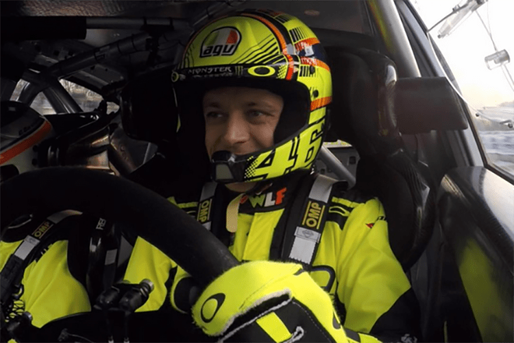 Valentino Rossi im Ford Fiesta WRC