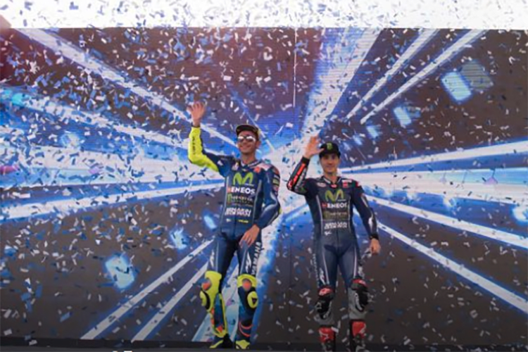 Valentino Rossi und Maverick Viñales beim «Yamaha GP»-Event