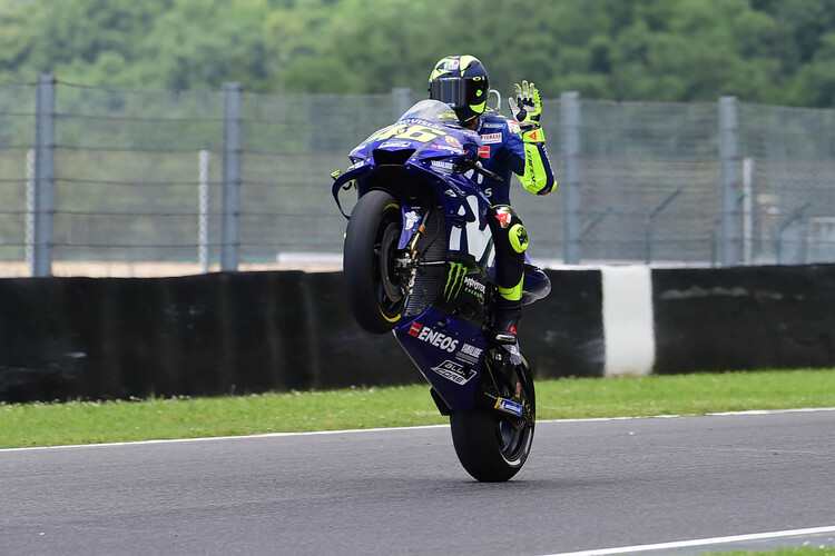 Altmeister Valentino Rossi schnappte sich Platz 3