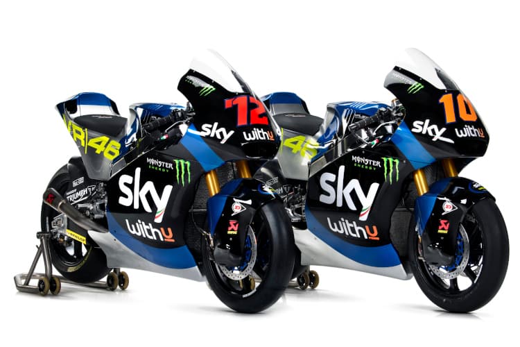 Die Kalex-Bikes von Bezzecchi und Marini im neuen Look für 2020