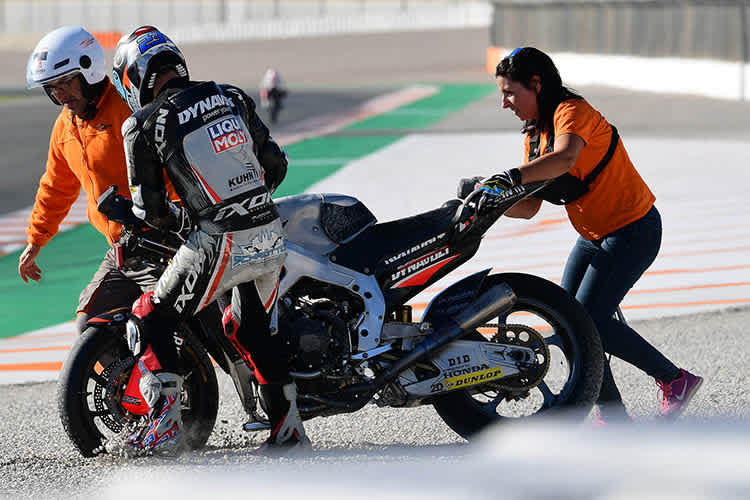 Marcel Schrötter landete im Kies