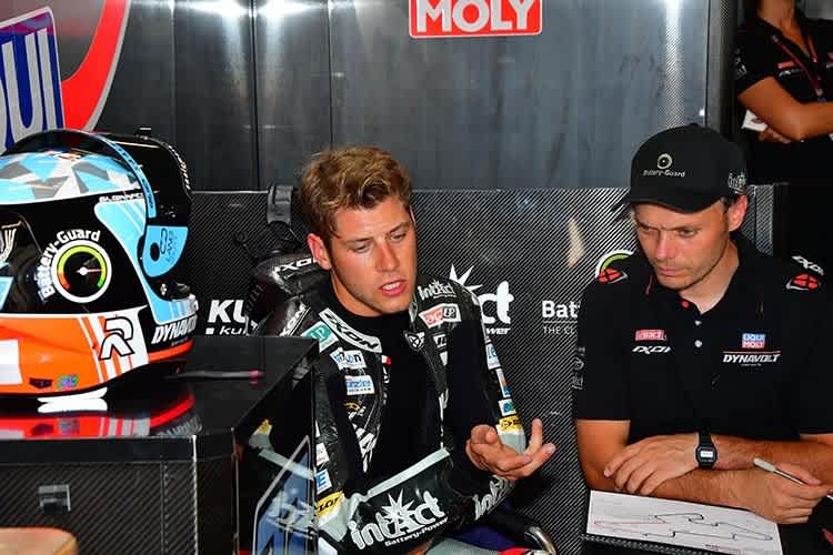 Marcel Schrötter mit Crew-Chief Patrick Mellauner