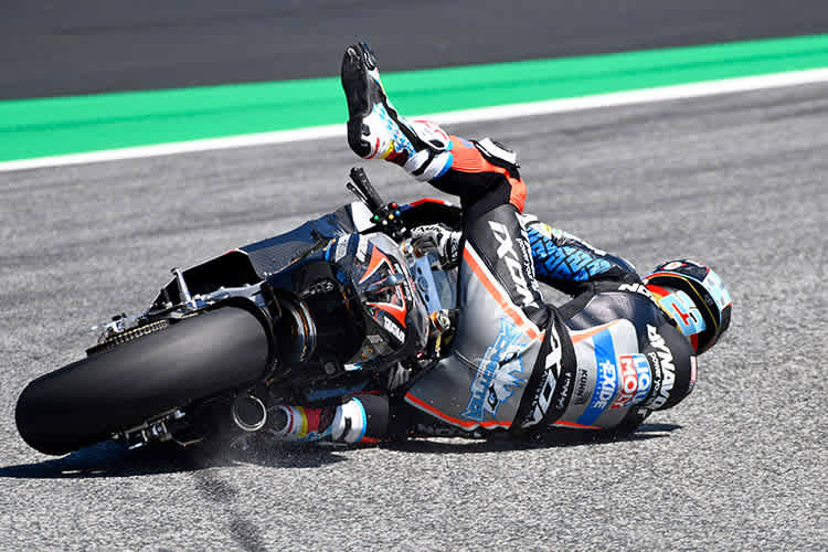 Auch ein Ausrutscher konnte Marcel Schrötter nicht bremsen