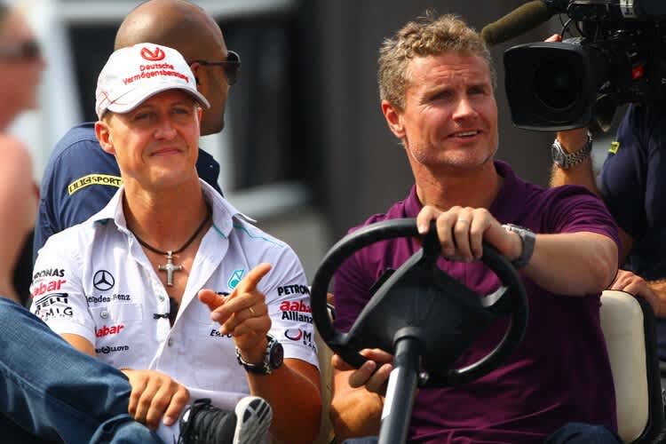 Michael Schumacher und David Coulthard